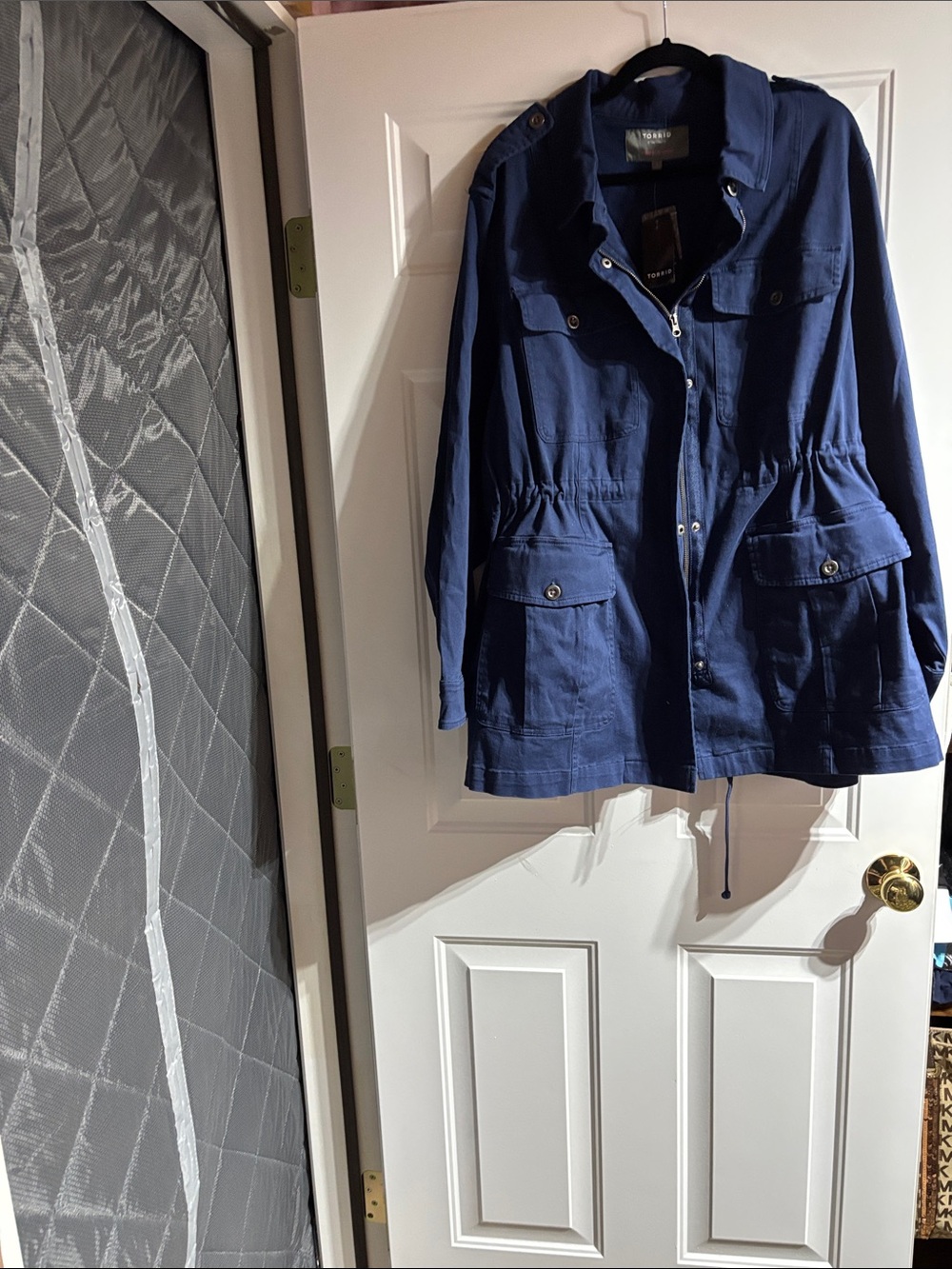 torrid Navy Drawstring Utility/cargo Jacket